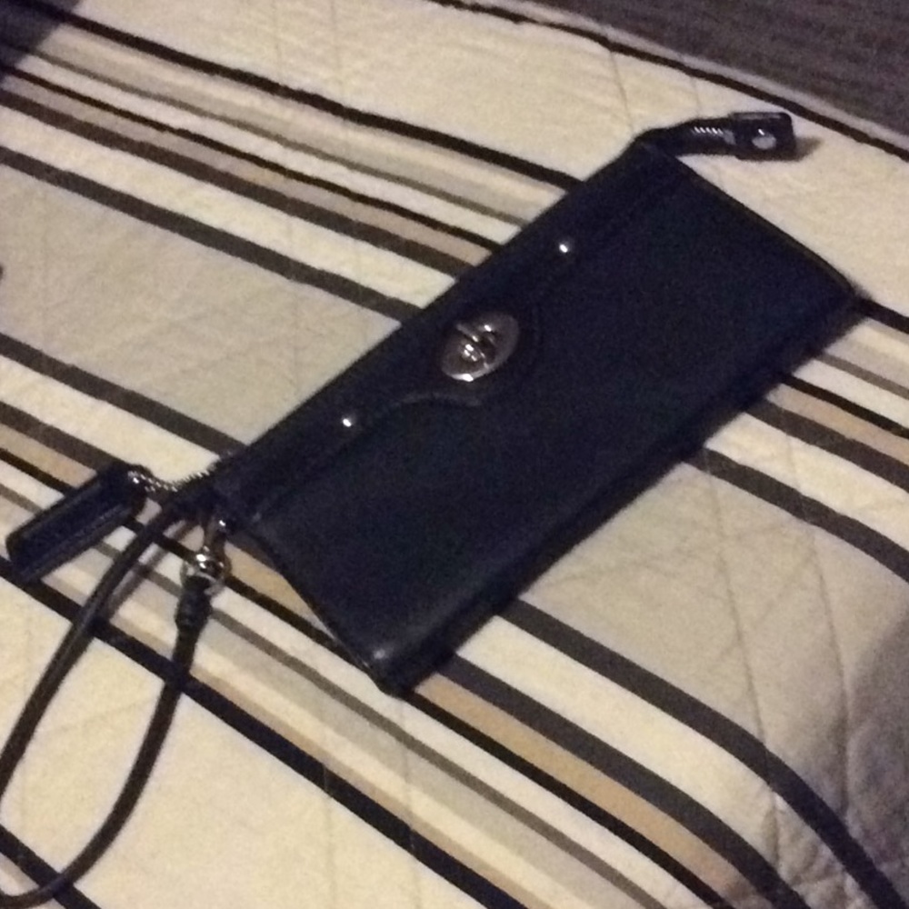 Black Coach wristlet